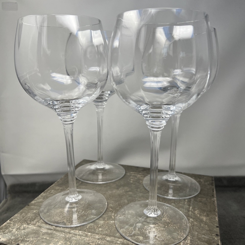 4 Cristal D'Arques Luxury Optic Balloon Wine Glasses GRANDS VINS CABOURG Set